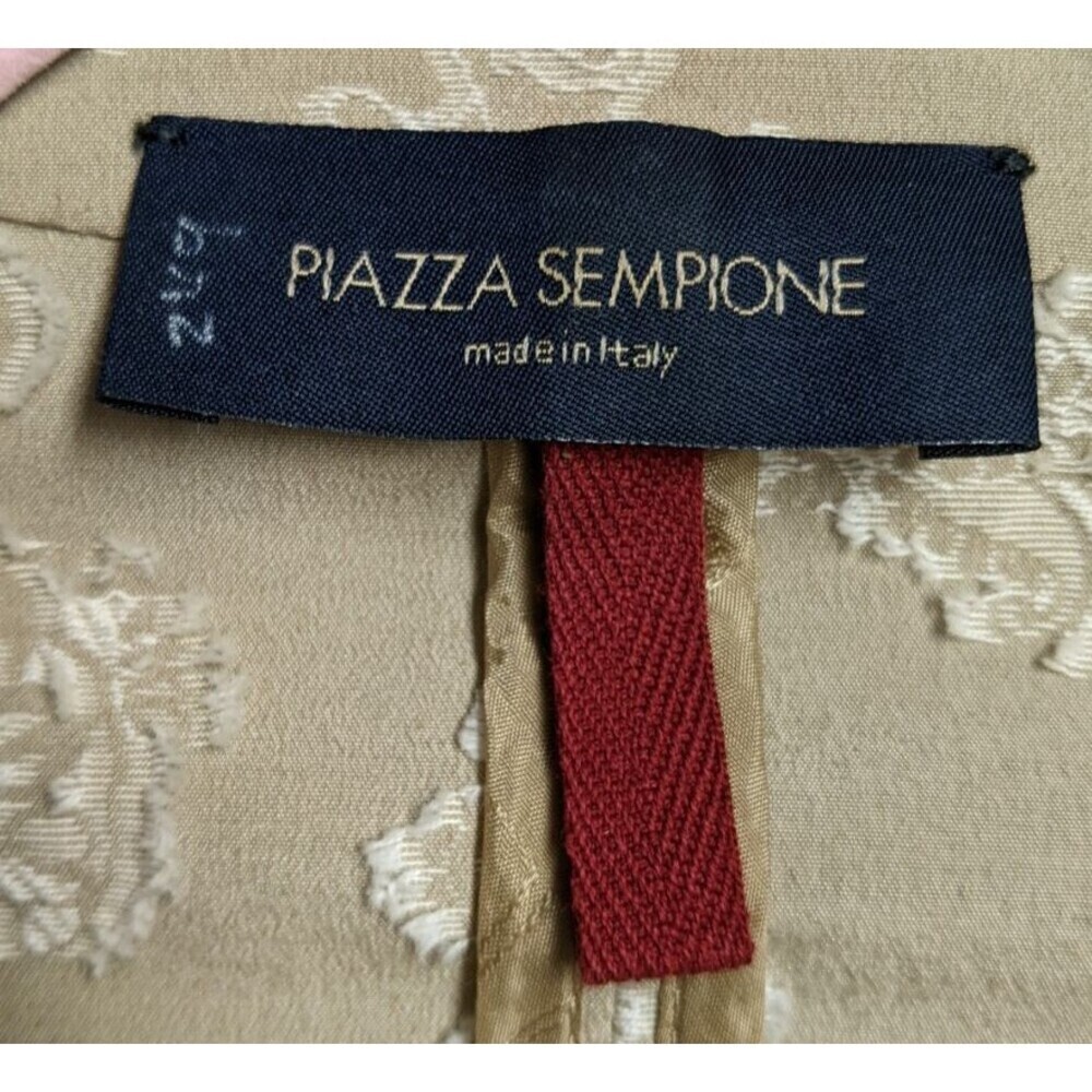 Piazza Sempione Duster Length Embroidered Floral/Paisley Cotton Blend Coat 44/8 - Picture 13 of 15